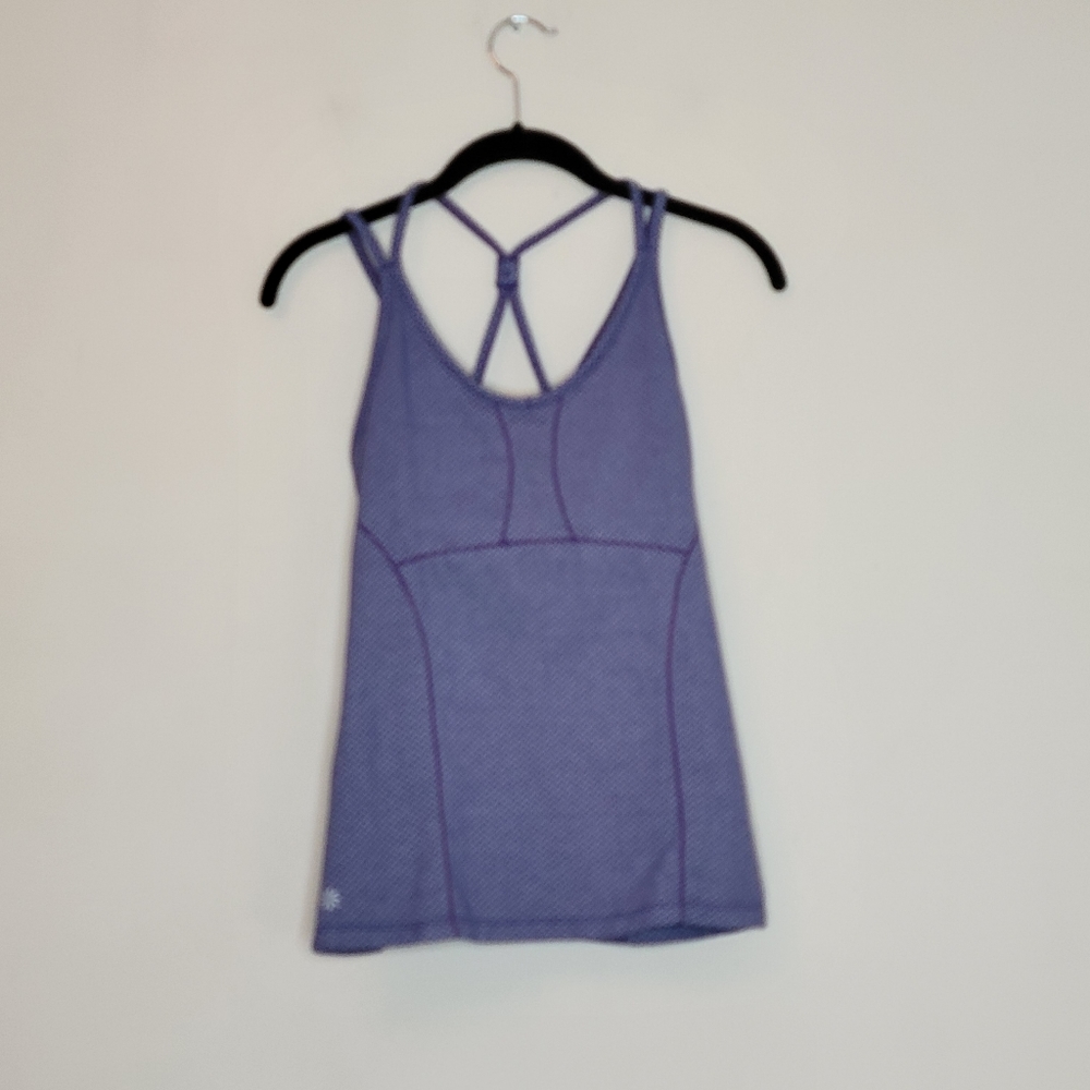 ATHLETA EMPOWERMENT TANK TOP SIZE MEDIUM PURPLE HERRINGBONE - Picture 9 of 14